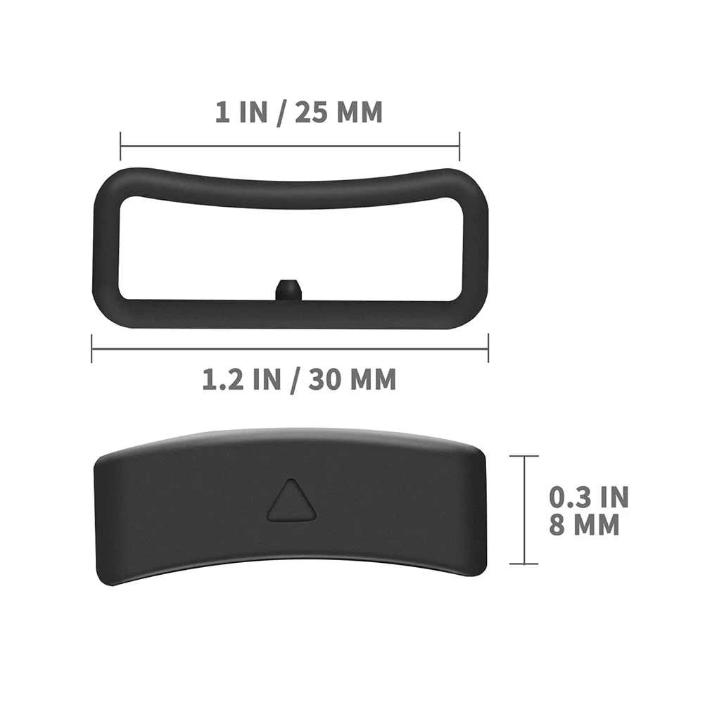 

8 Pcs Watch Accessories Soft Retainer Bands Black Electronic Durable Fastener Loop Holder