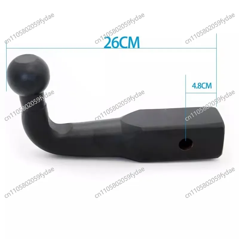 Car Trailer Solid Forged Hook Trolley Ball American 2-inch Square Mouth Seat Traction Hook Rear Off