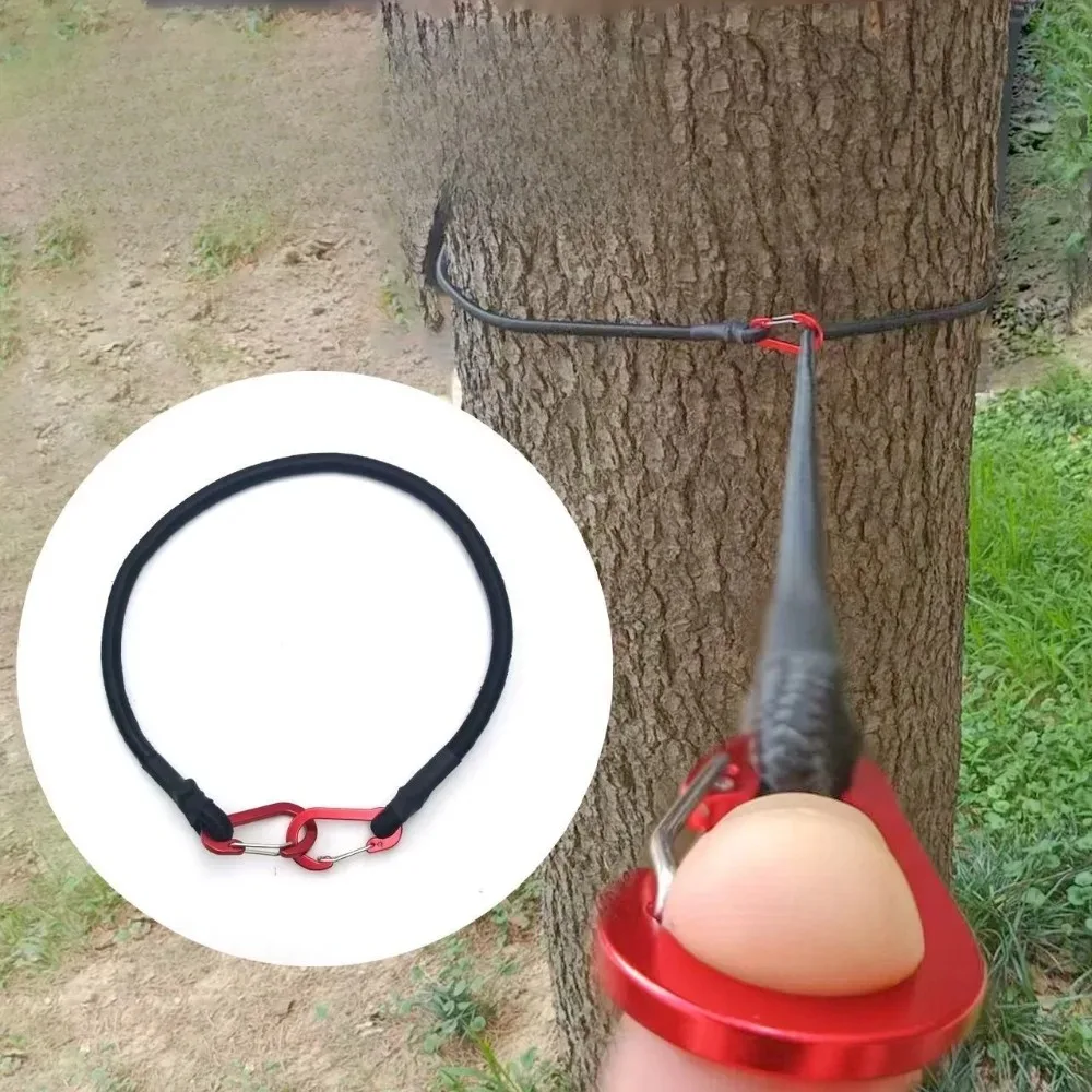 8 مللي متر التعبئة الحبال في الهواء الطلق مطاطا بنجي الحبال مع السنانير الحمراء تمتد خفيفة الوزن للدراجات سيارة الأمتعة حامل سقفي حزام 120 سنتيمتر