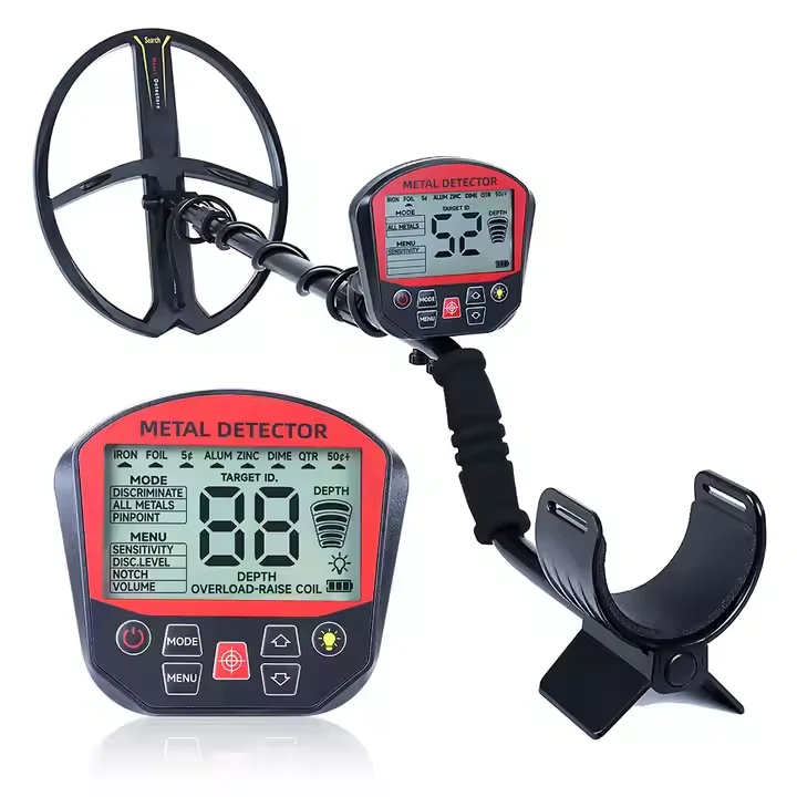 GT958 Professional Waterproof Adjustable High Accuracy Metal Detectors with LCD Lightweight Collapsible for Easy Travel