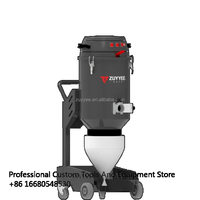 qwZUYYEE Industrial Vacuum Cleaner Hot Hepa Cyclone Collector 3 Ametek Motors Dry Concrete Floor Dust Extractor for Cement New