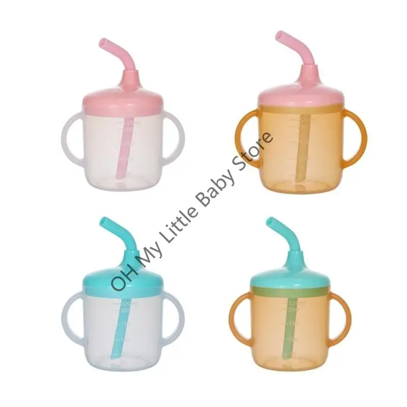 

M76C Детская чашка для обучения питью емкостью 220 мл Детская чашка для питья Бутылка для воды с крышкой для малышей и детей