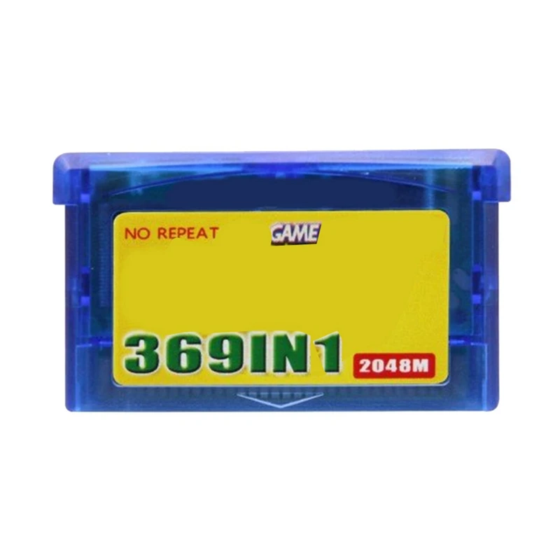 Cartucho 369-em 1 para GBA Game Boy, Advance Video Game Console Card, Cartão Combinado Inglês