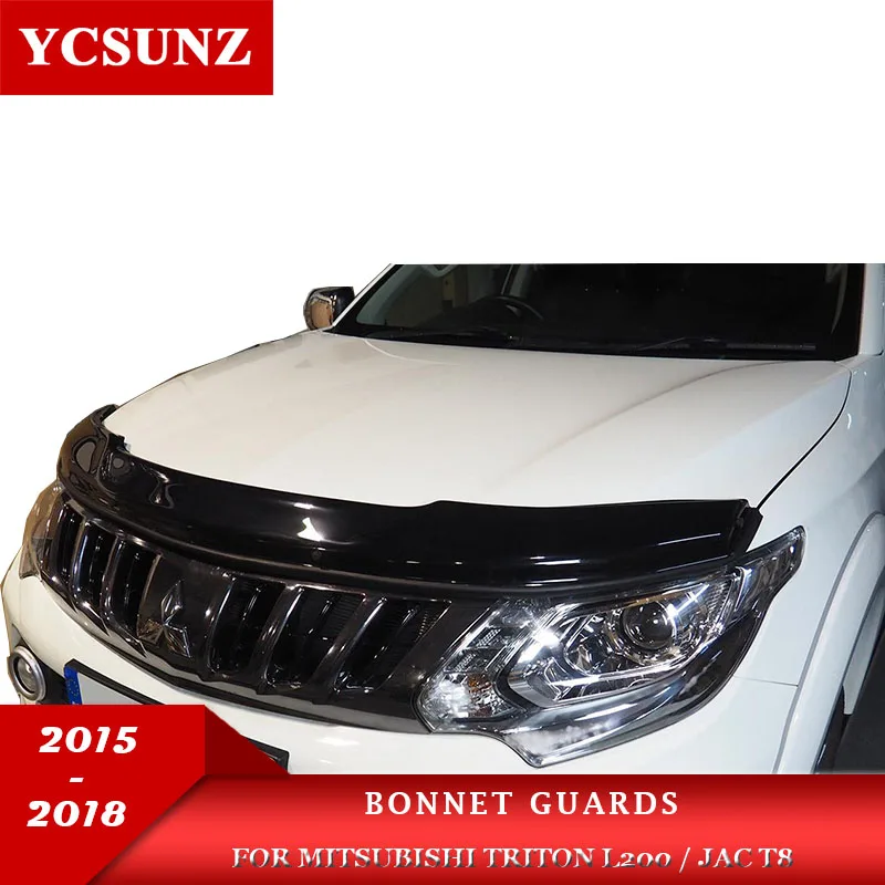 

Bonnet Guard For Mitsubishi Triton L200 2015 2016 2017 2018 Front Bug Shield Hood Deflector For JAC T8 2018-2021 car Accessories