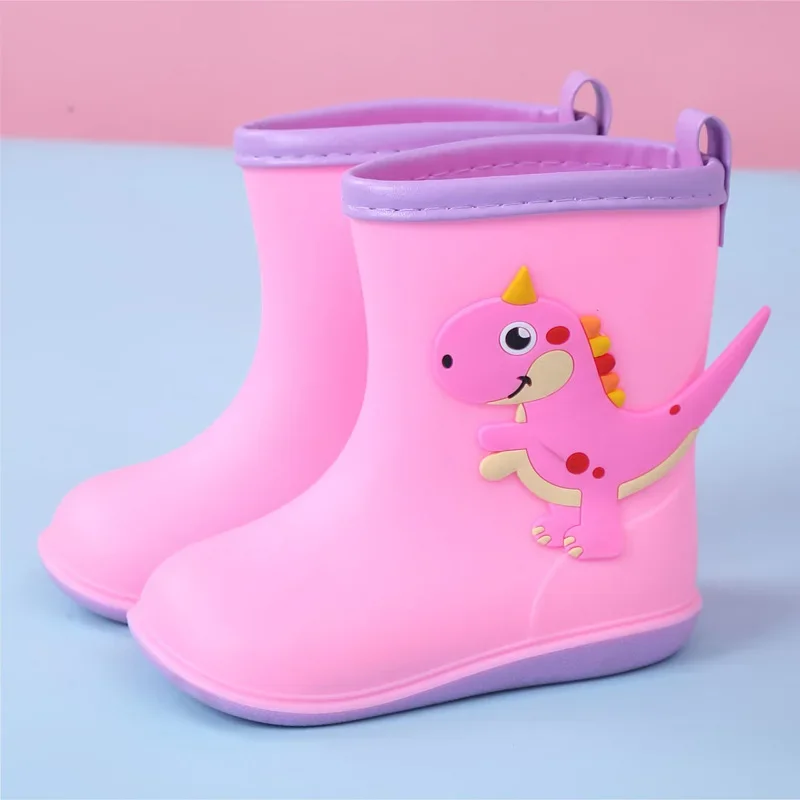 장화 Children Rain Boots Water Boots Cute Girls Rain Boot Baby Rain Boots Light Boys Shoe Fashion Dinosaur Kids Shoe Botas De Agua