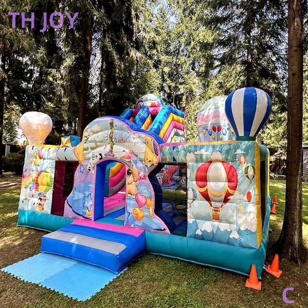 

by ship to door, Outdoor Commercial Grade Hot air Balloon Inflatable Bouncy castle, 2025 new jumper slide inflatable playground