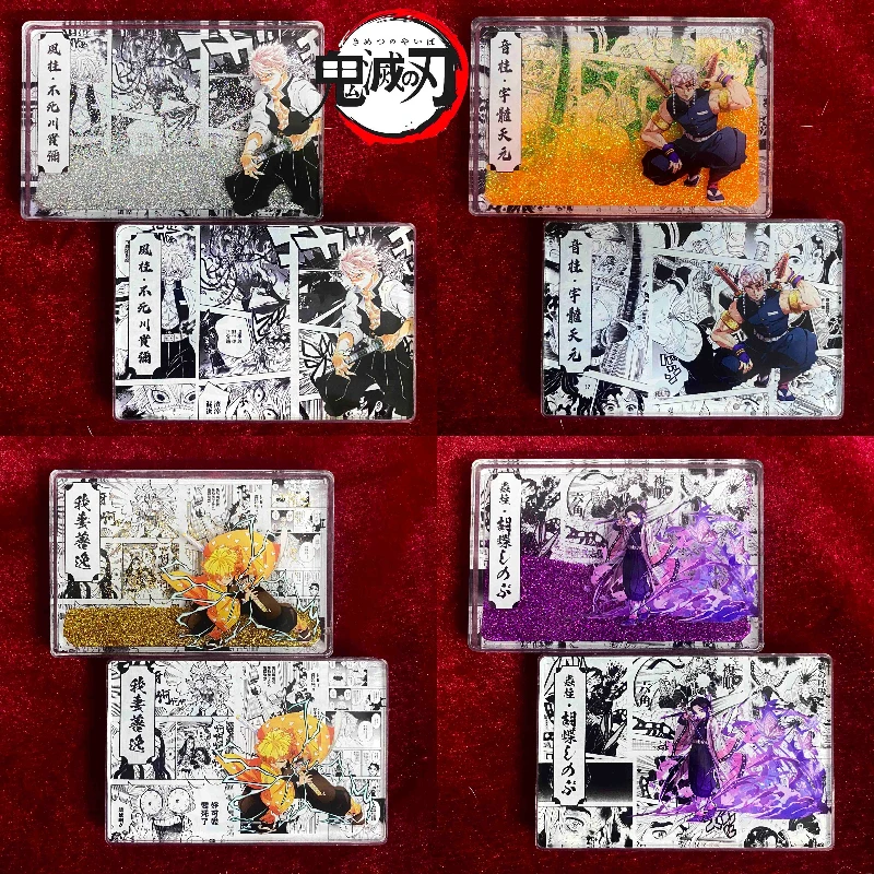 personalizado-demonio-slayer-anime-borboleta-shinobu-tanjiro-liquido-glitter-chaveiro-fluxo-areia-cartao-chaveiro-artesanal-diy-brinquedos-das-criancas