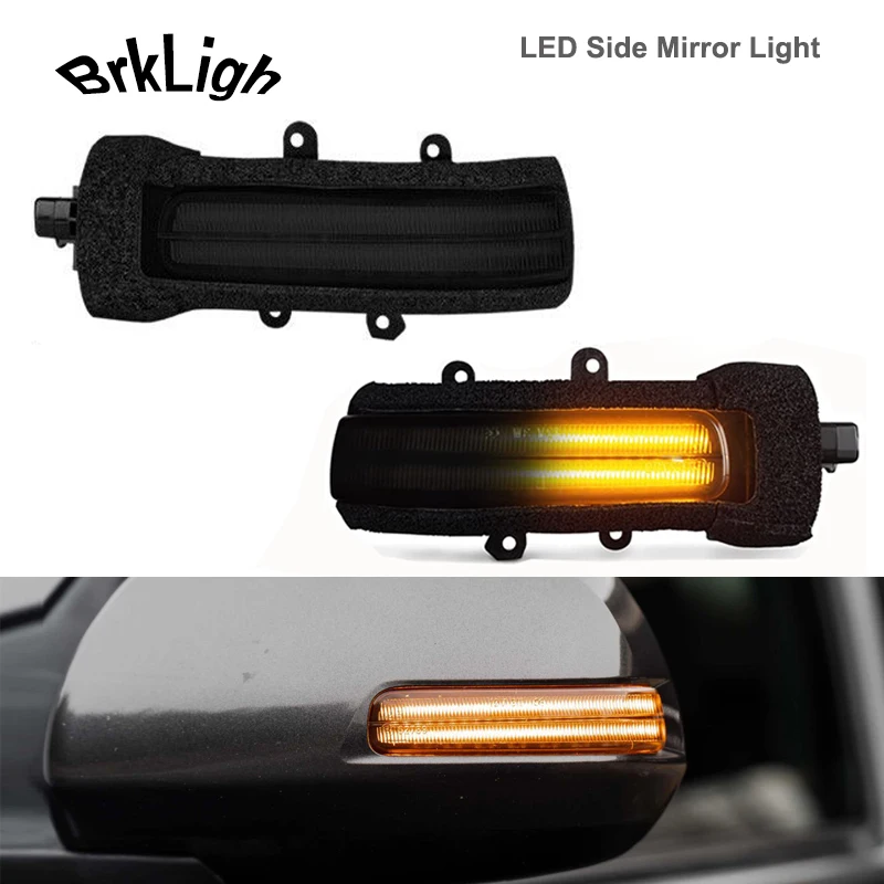 

2Pcs Dynamic LED Side Mirror Light Turn Signal Lamps For Toyota RAV4 Highlander 4Runner Sienna Fortuner Rush Alphard Car-Styling