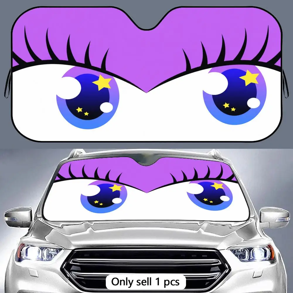 

Dopamine Eyes Sun Visor Aluminum Foil Windshield Sunshade with Reflective UV Block Heat Insulation Foldable Universal Fit