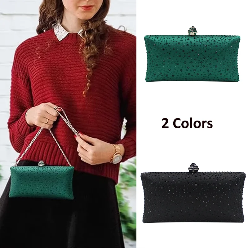 

Luxury Wedding Rhinestone Clutch Purse Women's Evening Clutch Bag For Party Prom Banquet Wedding Chain Crossbody Handbag