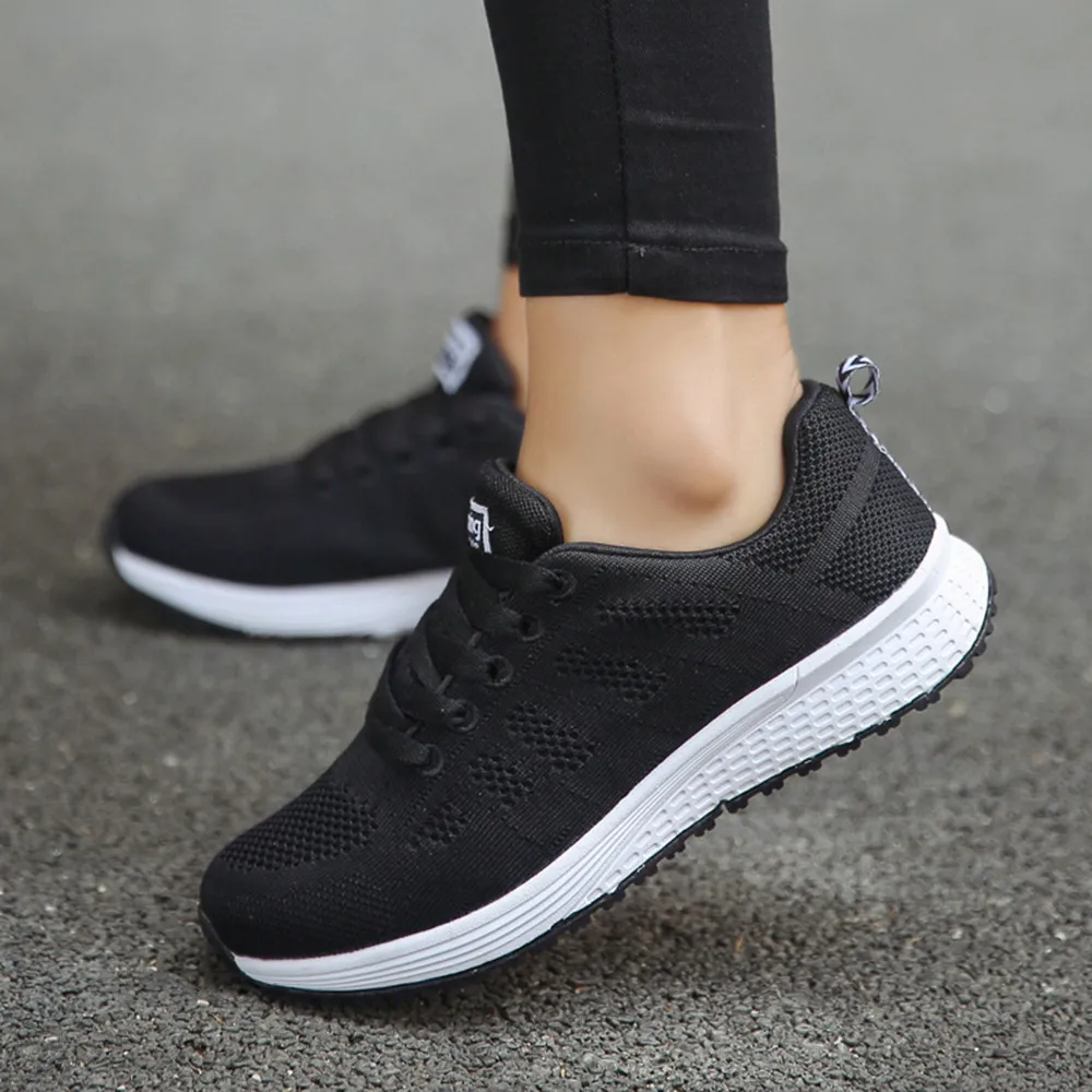 Sneakers Fashion Mixed Colors Lace Up Shoes Comfortable Thick Sole Vulcanized Shoes Sneakers Breathable Shoe For Women Zapatos