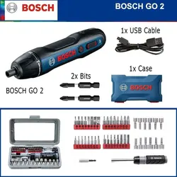 BOSCH GO2 Electric Screwdriver Portable Cordless Rechargeable Screw Driver Mini Hand Drill Home Use Multi-Function Power Tool