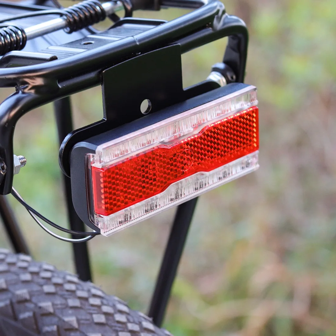 Bike Dynamo Rear Light with Parking Light AC 6V 0.5W LED Bicycle Taillight Fit 50mm Mount Hole Bicycle Rack Carrier Lamp-ANKL