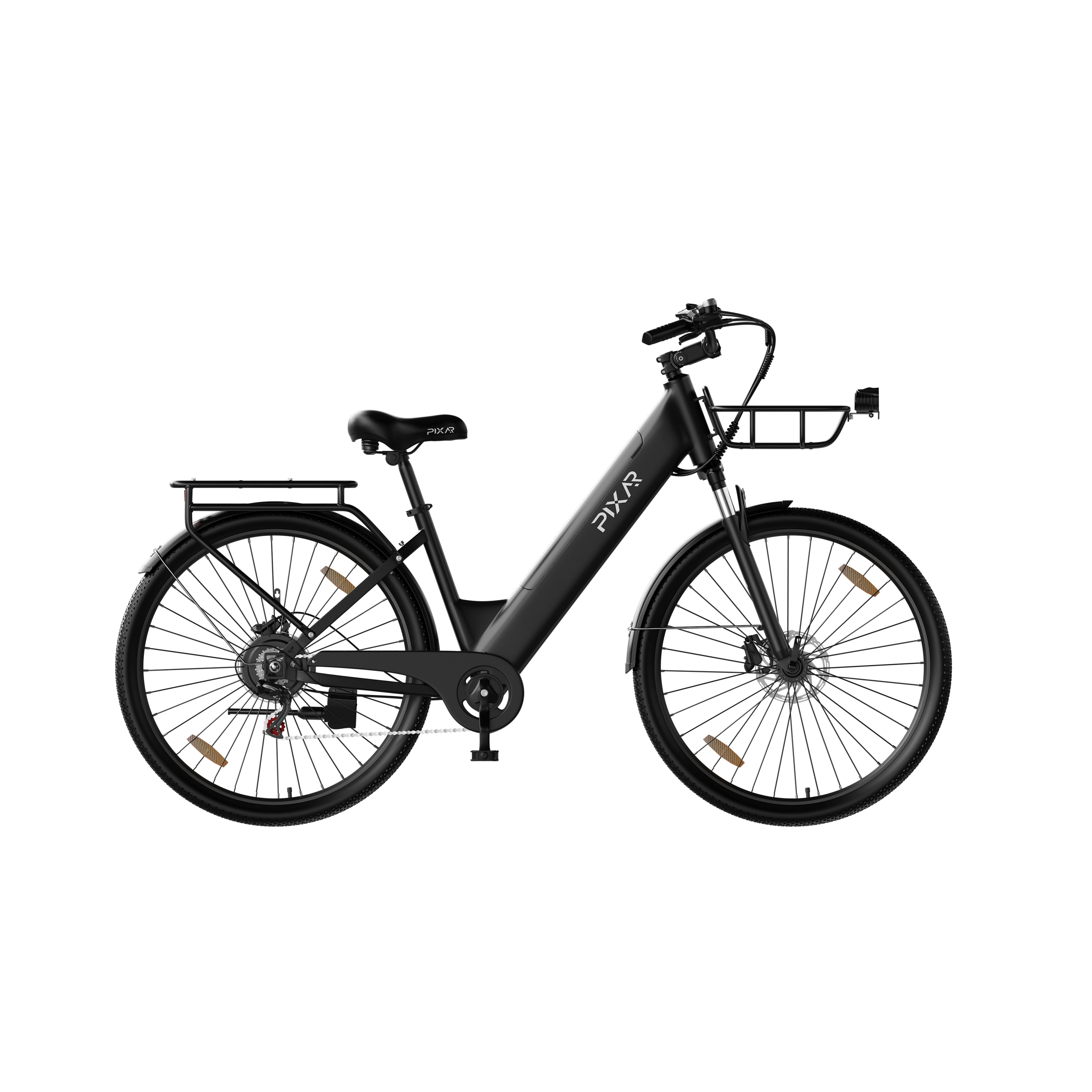 36V18AH Batterij Pixar C1-Pro Elektrische Fiets 250W Motor 25Km/u Max Snelheid 150Km Bereik 27,5 Inch Band Schokdemper