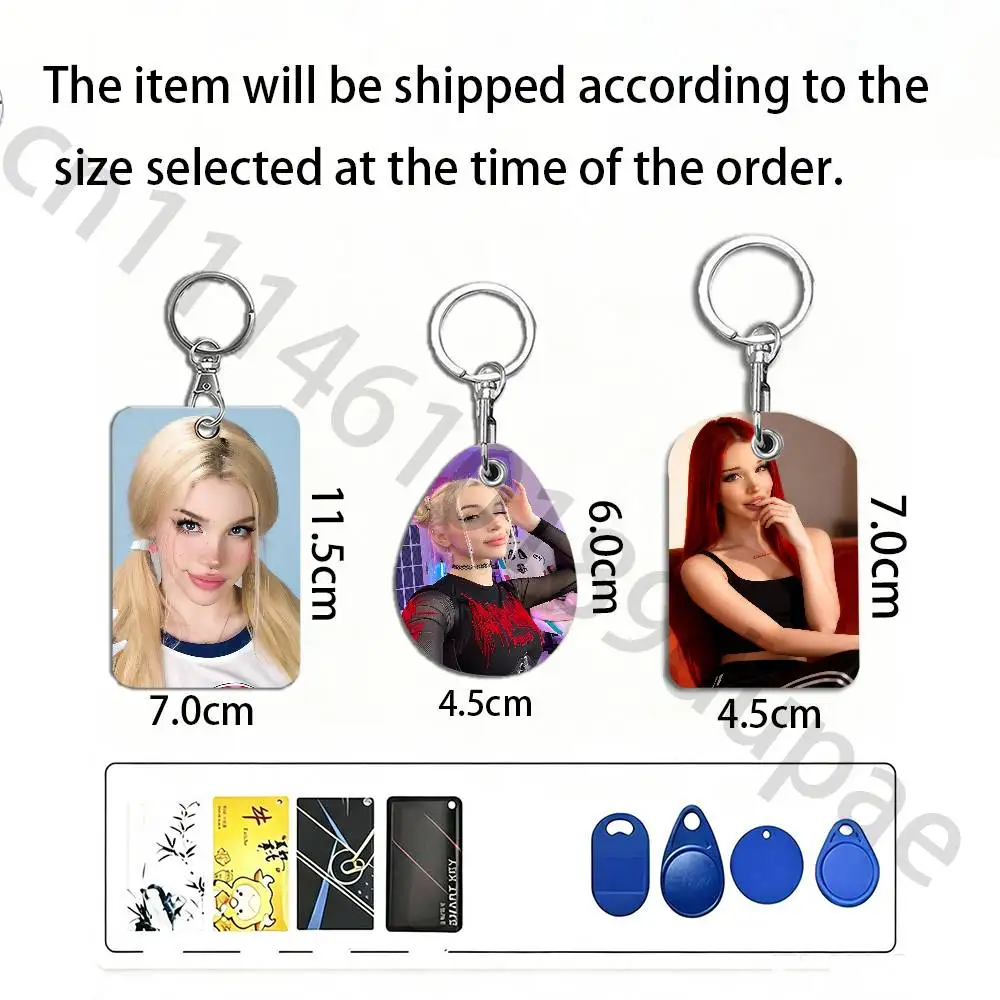 A-Alice Delish Protective Printed Leather Card Case Metal Keychain Accessory