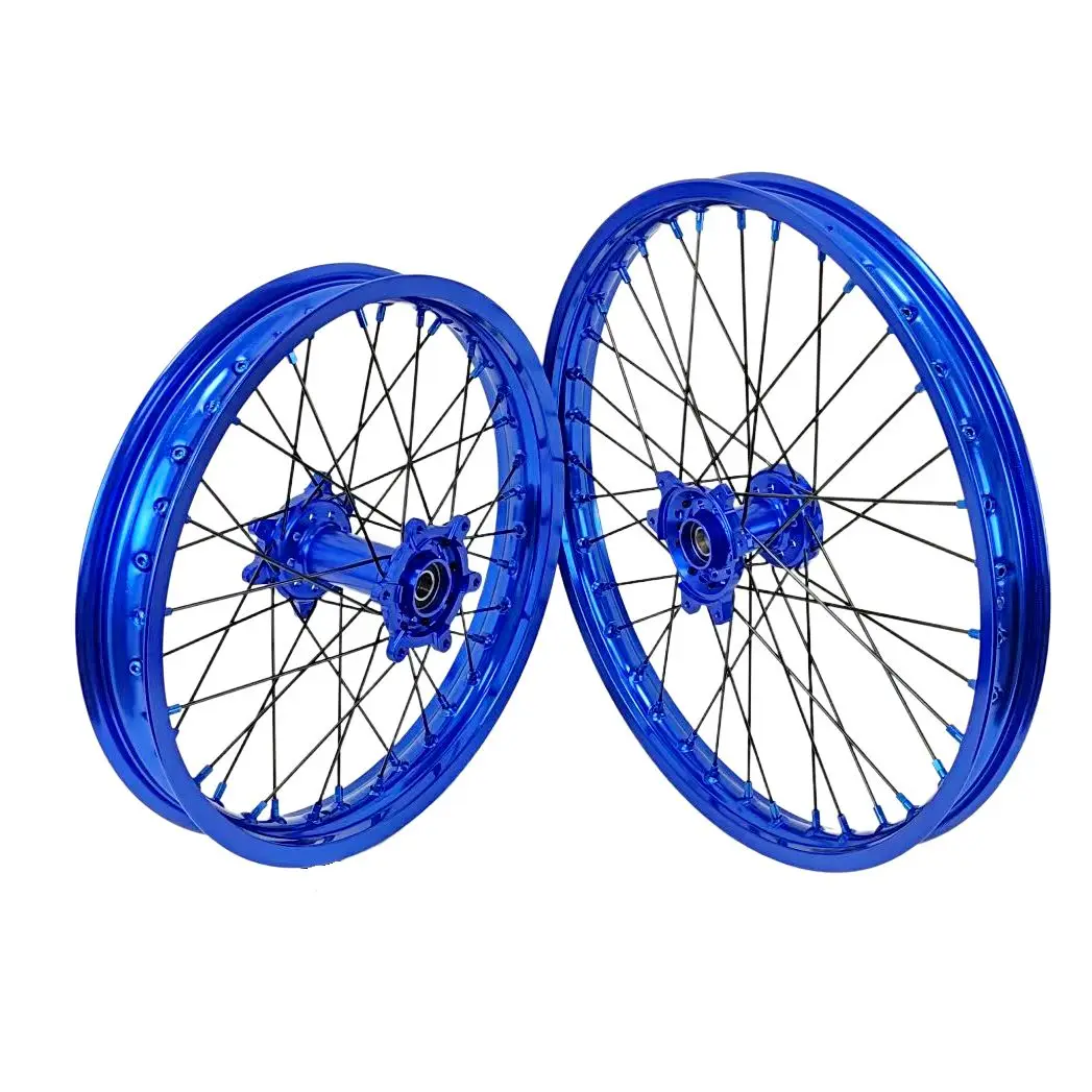 

For Aluminum Alloy Motorcycle Parts 21 18 Inch Blue Wheel Set For Sur Ron Ultra Bee Wheels