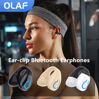 OLAF TWS Single ear Headphones Wireless Bluetooth Earphones Single Earplug Earclip Headset Sports Handsfree Earbuds With Mic