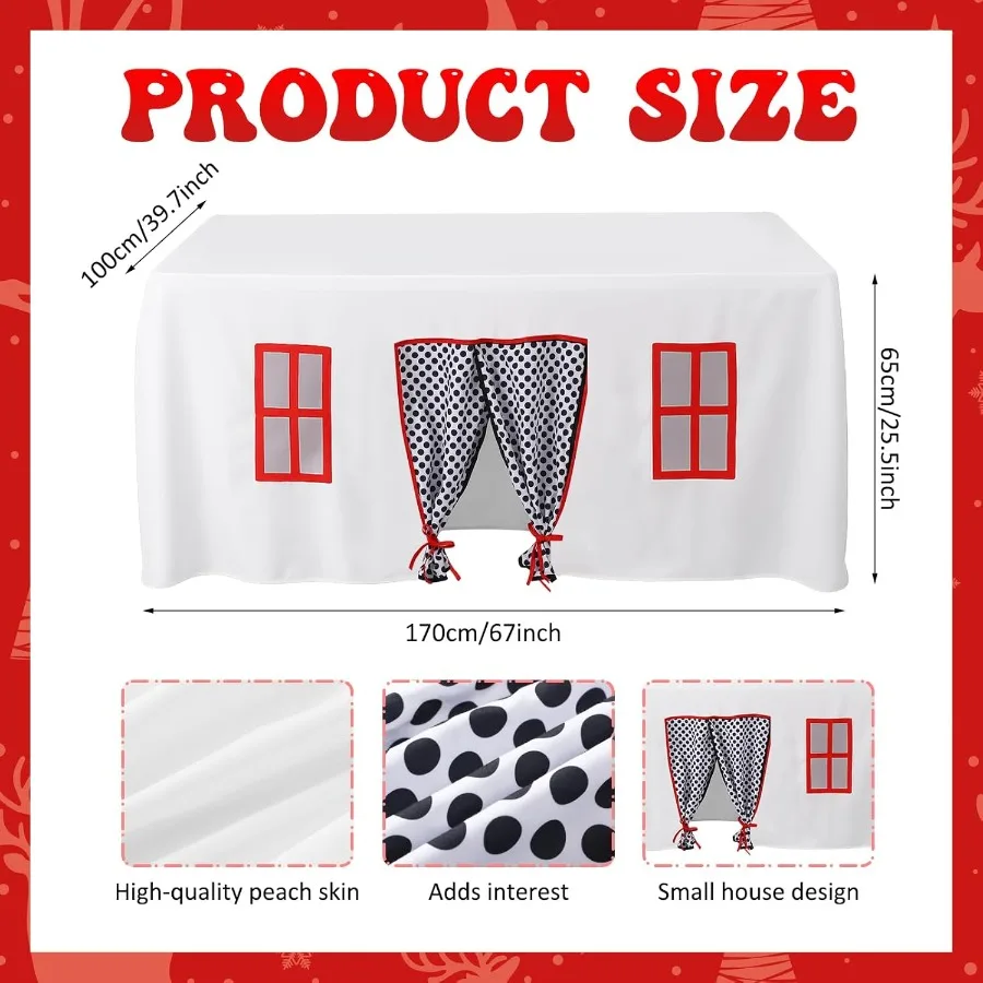 10 pés x 7,5 pés grande playhouse pano de mesa forte tenda capa playhouse interior ao ar livre toalha de mesa para festa de aniversário playgroun