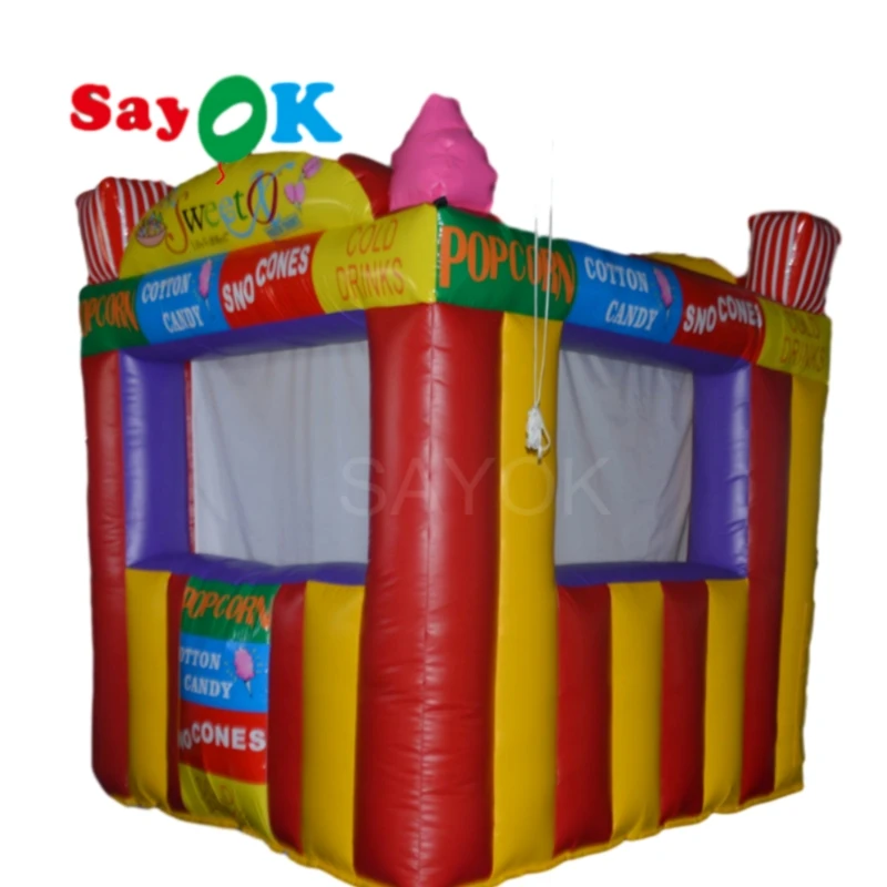 3x2.5x3m Portable Inflatable Sales Photo Booth Tent Sale Ticket Booth For Sale Food Ticket Advertising Decoration