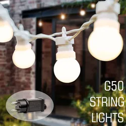 23Meters 25Bulbs Outdoor Waterproof IP65 G50 Festoon Wedding Tree Decor Christmas Lights Street String Lights Camping Outdoor