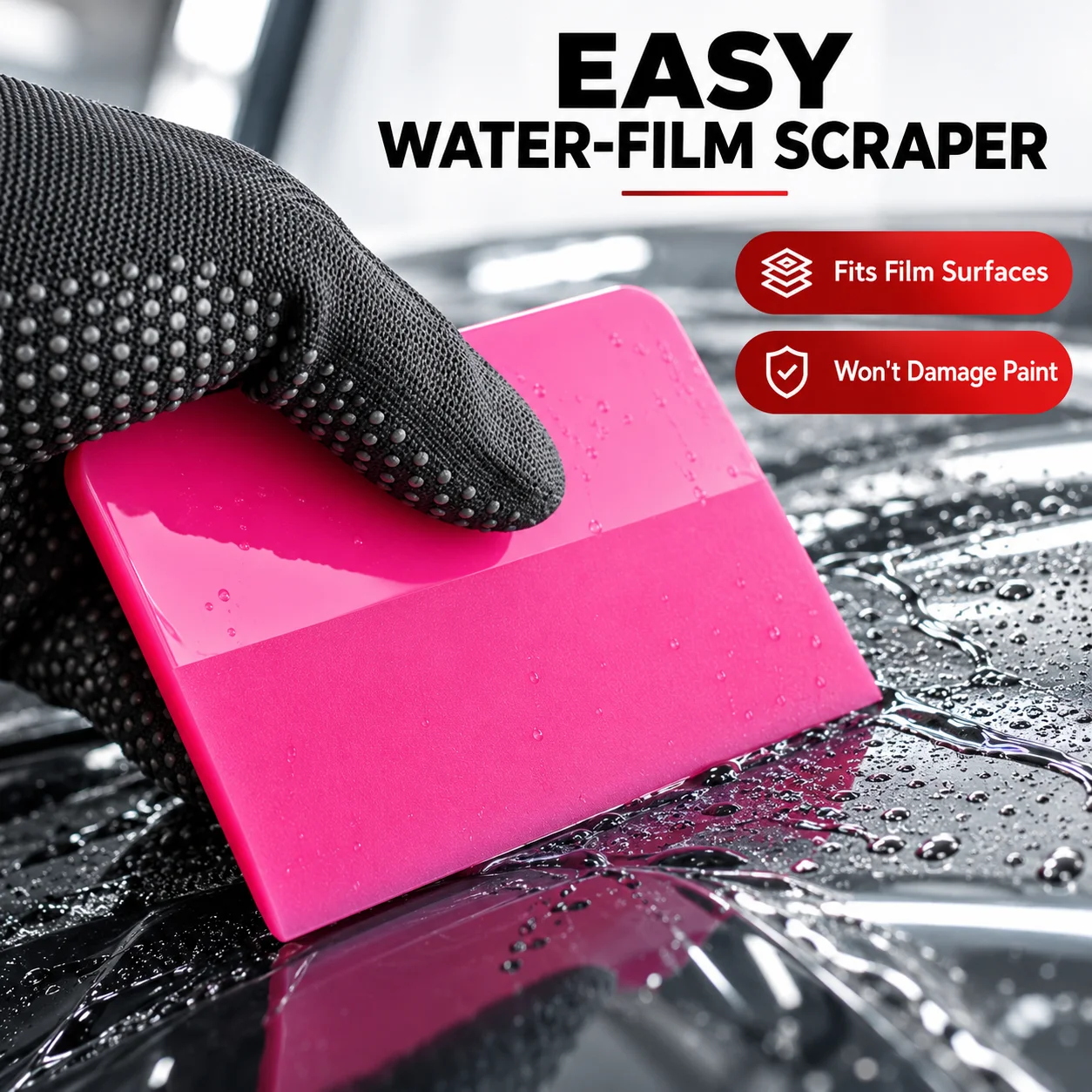 PPF Squeegee Soft Rubber Scraper Anti-Scratch TPU Coating Car Vinyl Wrap and Window Tint Windshield Glass Cleaning Squeegee Tool