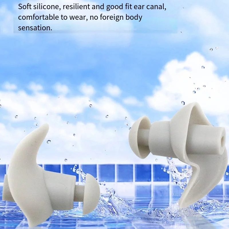 

Easy to carry spiral silicone earplugs Round handle silicone earplugs swim sleep anti-mute earplugs