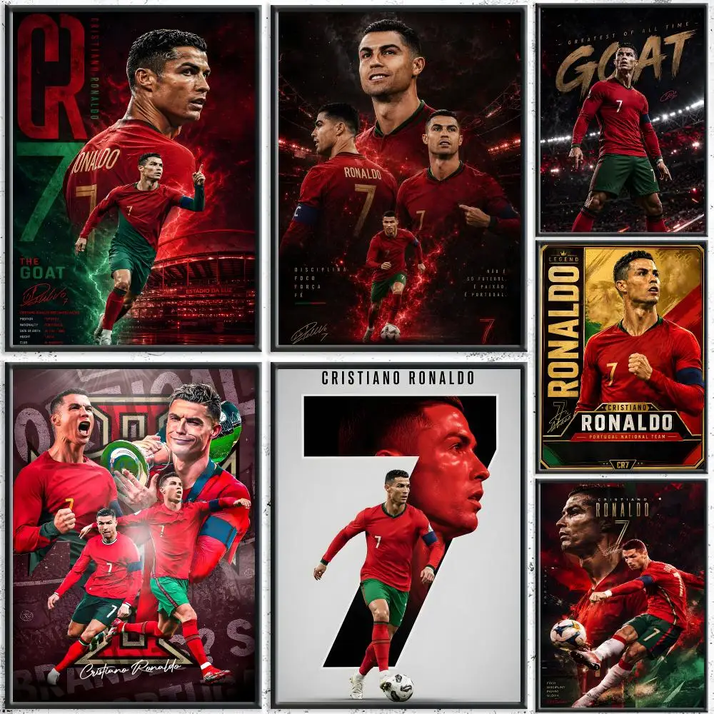 sports Cristiano Ronaldo Poster HD Waterproof Self-Adhesive Wall Art – Multi-Scene Use, Top Gift Pick