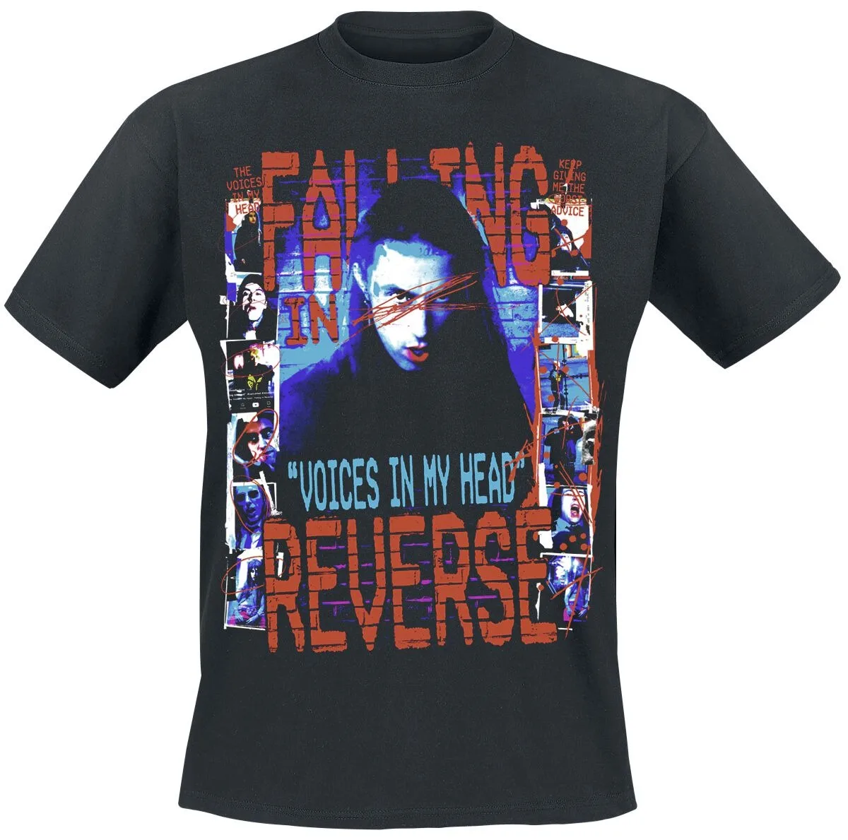 Falling in Reverse Thorn Logo Print T-Shirt 100% Cotton Unisex Rock Band Fans Casual Tee Men Women Gothic Street Crew Neck