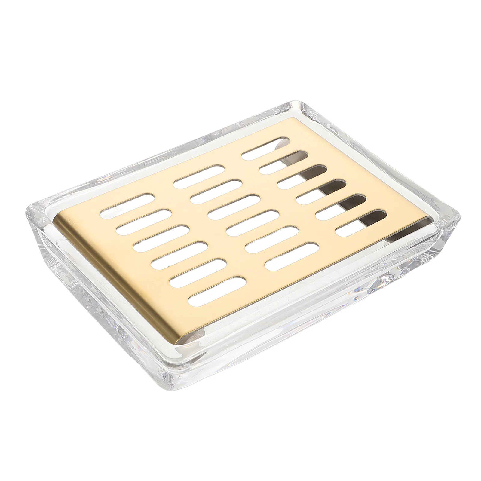 

Transparent Glass Soap Dish Double Layer Self Draining Soap Rack for Bathroom Kitchen Counter Sponge Dish Bathroom Storage Box