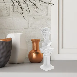 Mini -Harz Römisch -Mythologie -Säulenskulptur, Statue -Ornamente, Skulpturen und Aufkleber, Geschenkedekoration, griechischer Wert, Denkmal 11 Hauptverkäufe griechische Säulen - №7