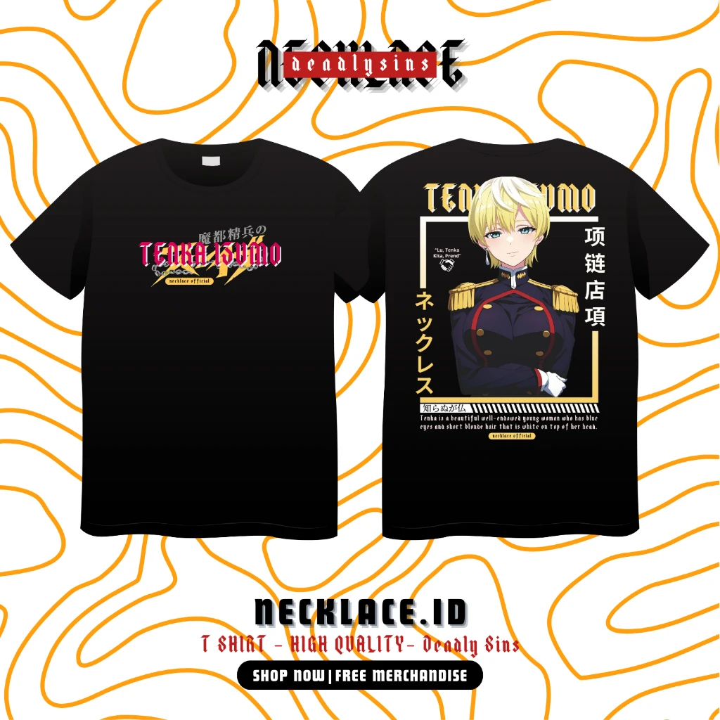 

KRONE Kaos Anime TENKA IZUMO Katun Premium 24s - Tshirt Distro Mato Seihei No Slave Oversize
