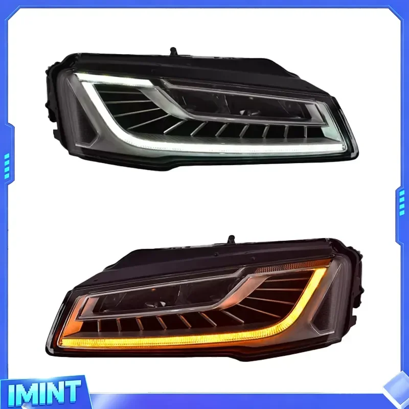 YU GUANG for A8 D4 2014 2017 Car Accessories LED Headlights Durable Modified DRL S8 D4 Style Head Lamps Front 3