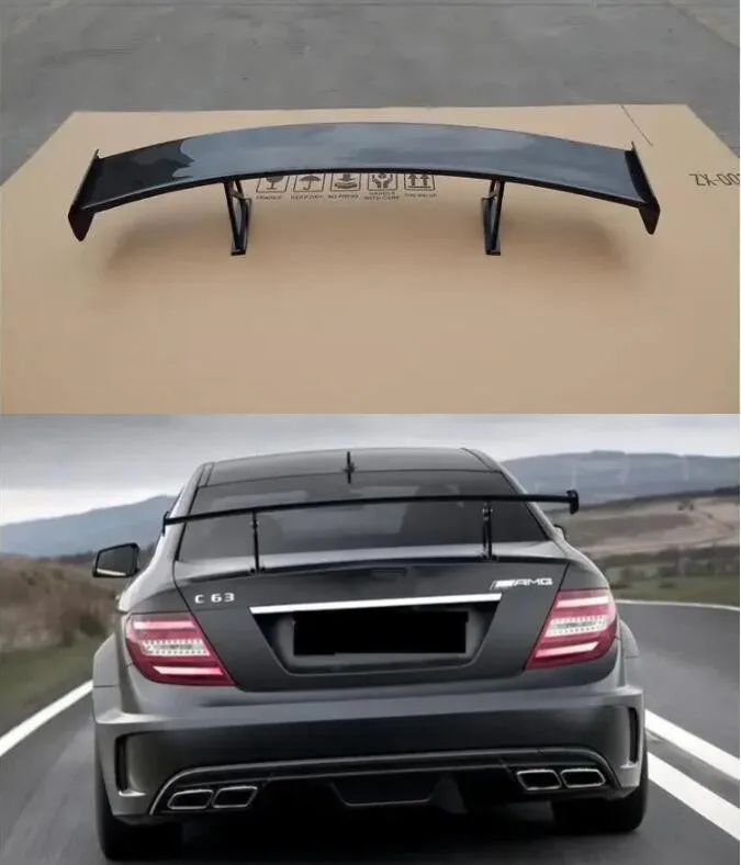 

GT STYLE REAL CARBON FIBER Заднее крыло багажника Губный спойлер Обвес Комплект кузова для Benz W204 C63 Sedan Coupe AMG 2DOOR 4DOOR 2007-2014