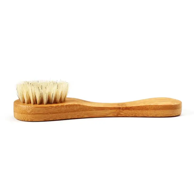 Face Brush Wooden Animal Hair Facial Deep Cleansing Blackhead Remover Massage Care Tool Washing Product Dropship