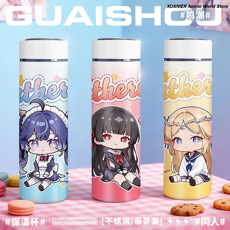 

Anime Doujin CHISA Iuno Wuthering Waves Cute Student Portable Stainless Steel Insulated Cup Cosplay Large Capacity Thermos Cup