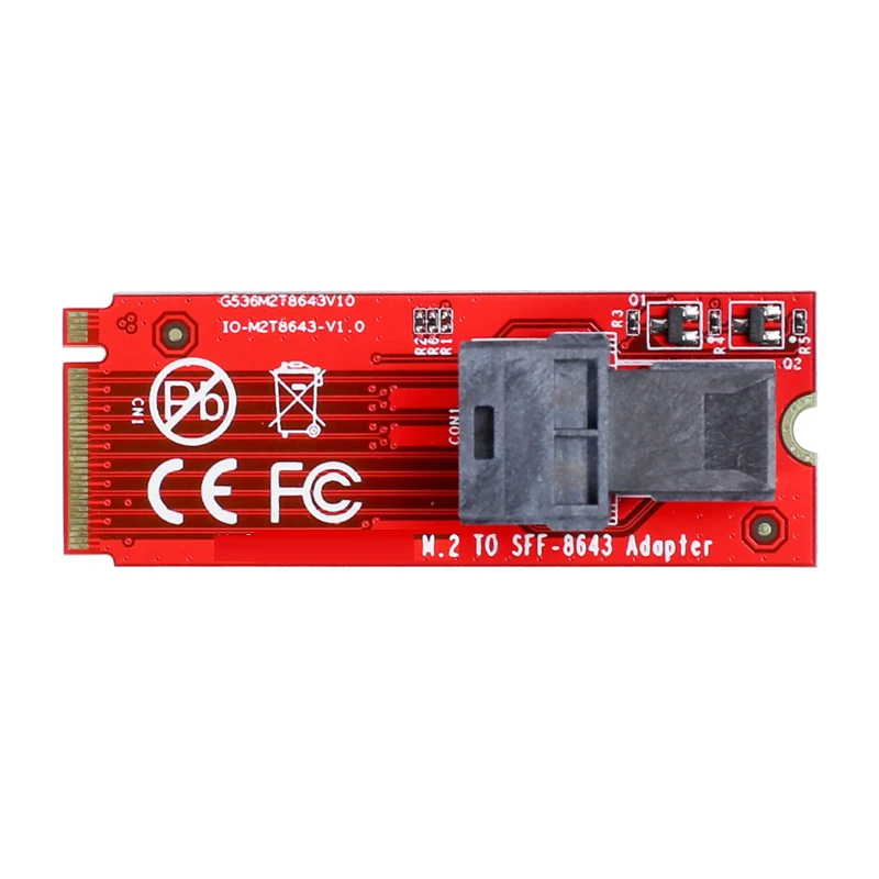 M2 to U2 SFF8639 Adapter M.2 PCIE 4.0 Gen4 x4 to SFF8643 Board for NVMe U.2 SSD with SFF-8643 to SFF-8639 Cable Supports WIN8/10