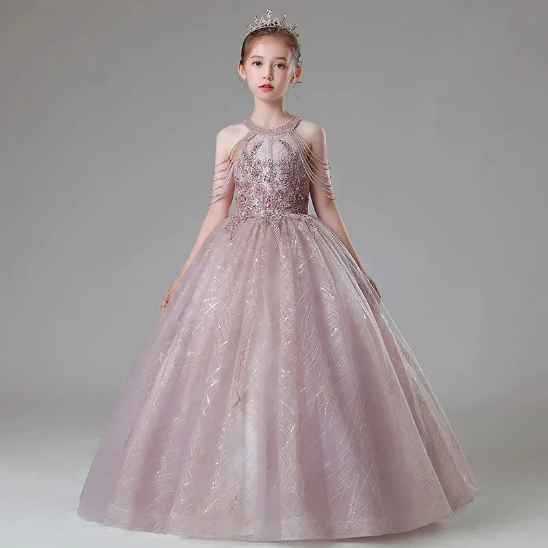 

Girl Children's Party Dress For Kids 12 14 Years Prom Child Dresses Pageant Teen Bridesmaid Wedding Ceremony Ball Gowns