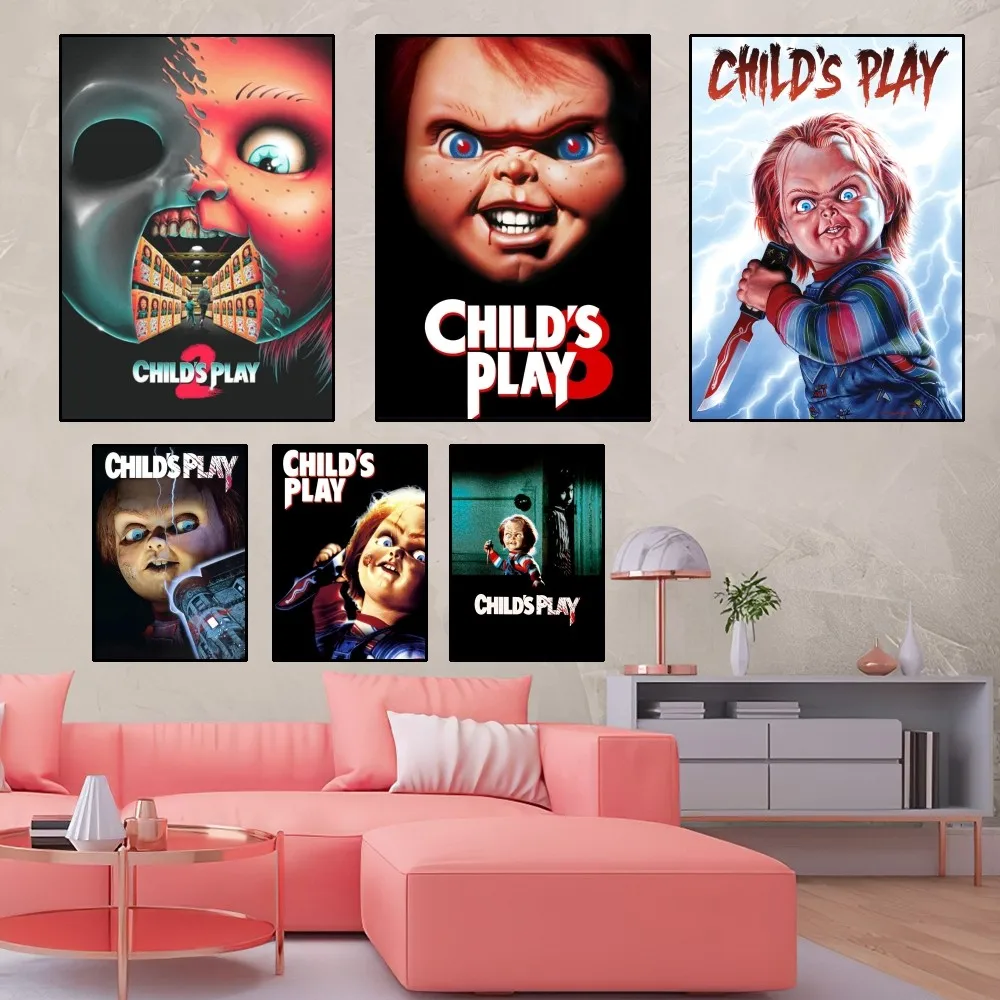 1988 Childs Play Chucky Slasher Poster Home Room Decor Livingroom Bedroom Aesthetic Art Wall Painting Stickers