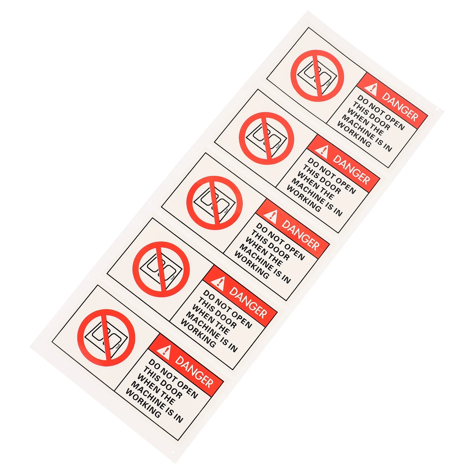 5pcs Safety Warning Sign Sticker Durable Machine Caution Decal For Equipment Use Lightweight Warning Decals Traffic Safety