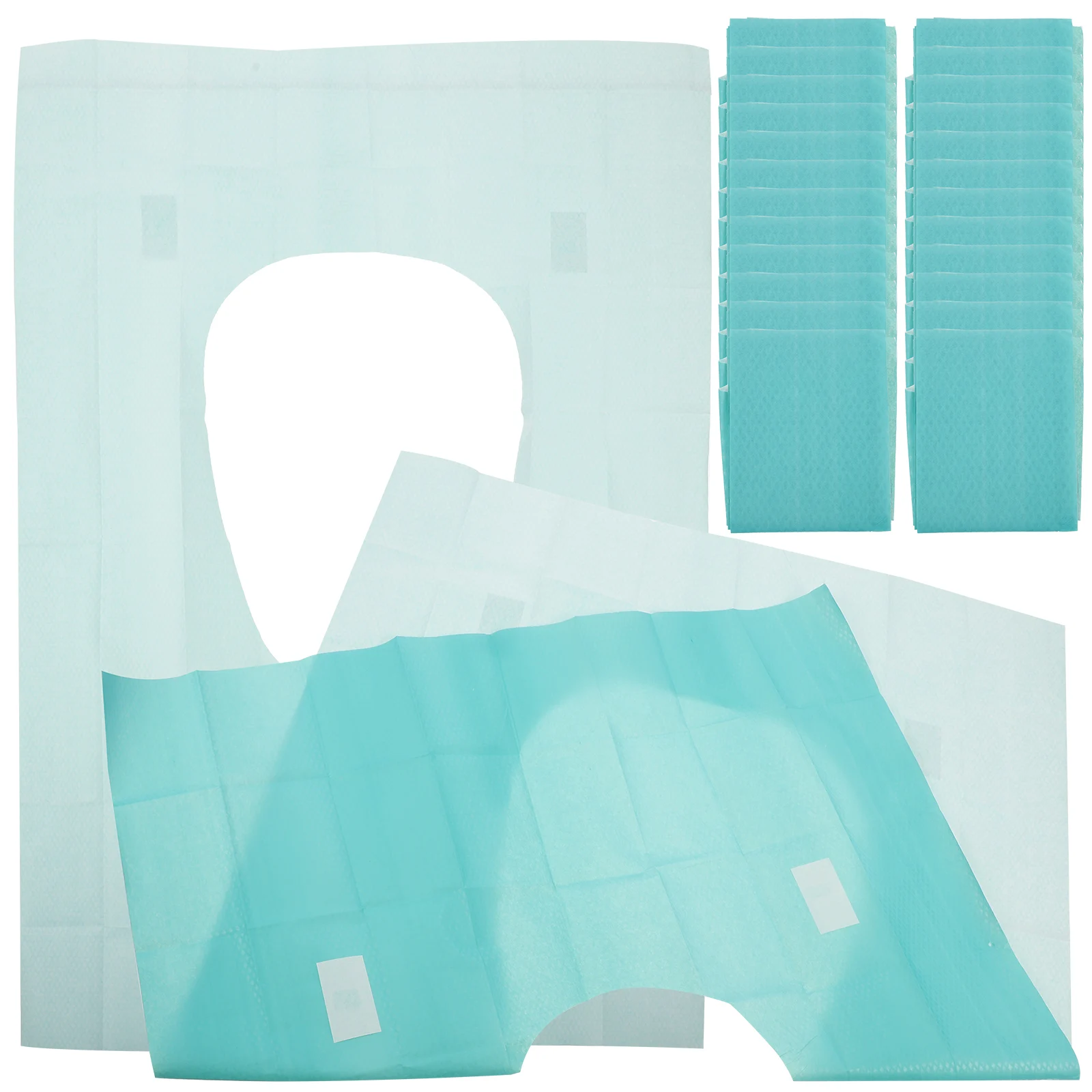 

50 Pcs Disposable Waterproof Toilet Seat Covers Travel Size Green Color Portable Hygiene Bathroom Supplies Mats