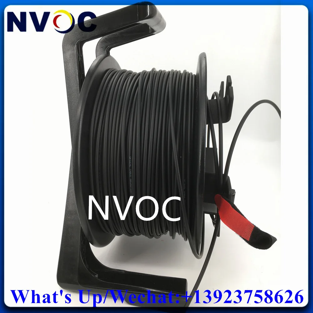 

50M 3K 93C HDTV SMPTE Broadcasting and Camera Hybrid Optic Cable LeMo FUW-PUW Connector Assemblies With Protable PCD310 Coil