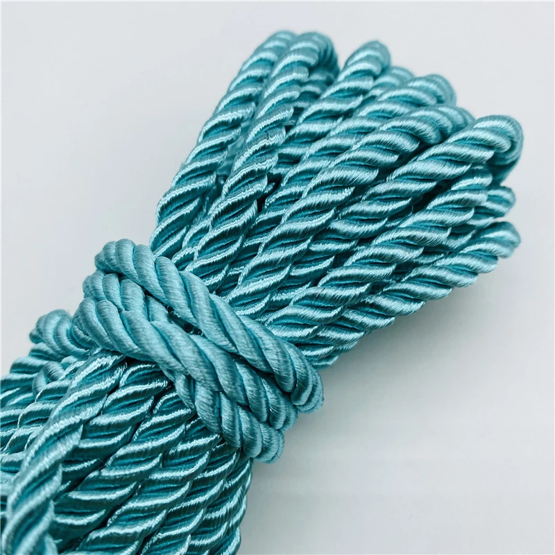 4.5m/Lot 6mm 3-nitkowa lina Paracord lina polipropylenowa do dekoracji wnętrz akcesoria DIY Handmade dekoracja tekstyliów domowych