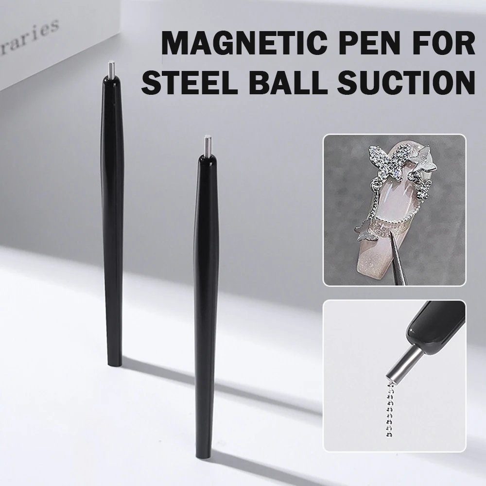 Mini Portable Nail Art Steel Ball Magnetic Pen Stylish Cat Eyes Gel Nails Polish Tool For DIY Nail Art