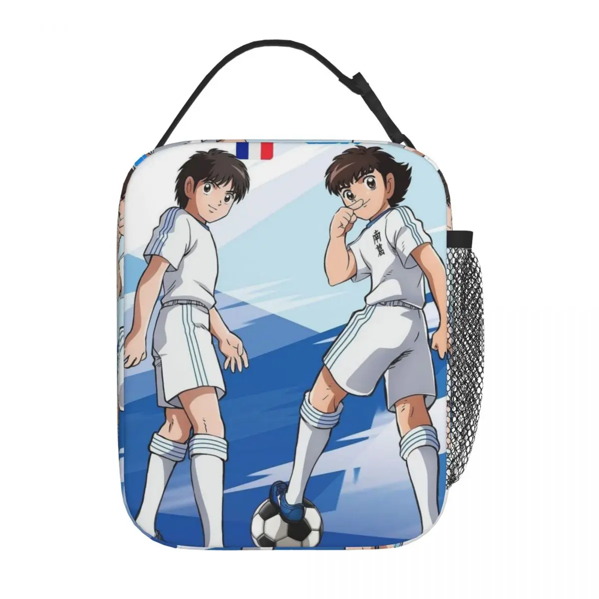 Captains Tsubasas Japan Football Anime Insulated Lunch Bag for Women Children Portable Food Boxes Thermal Lunch Box Tote