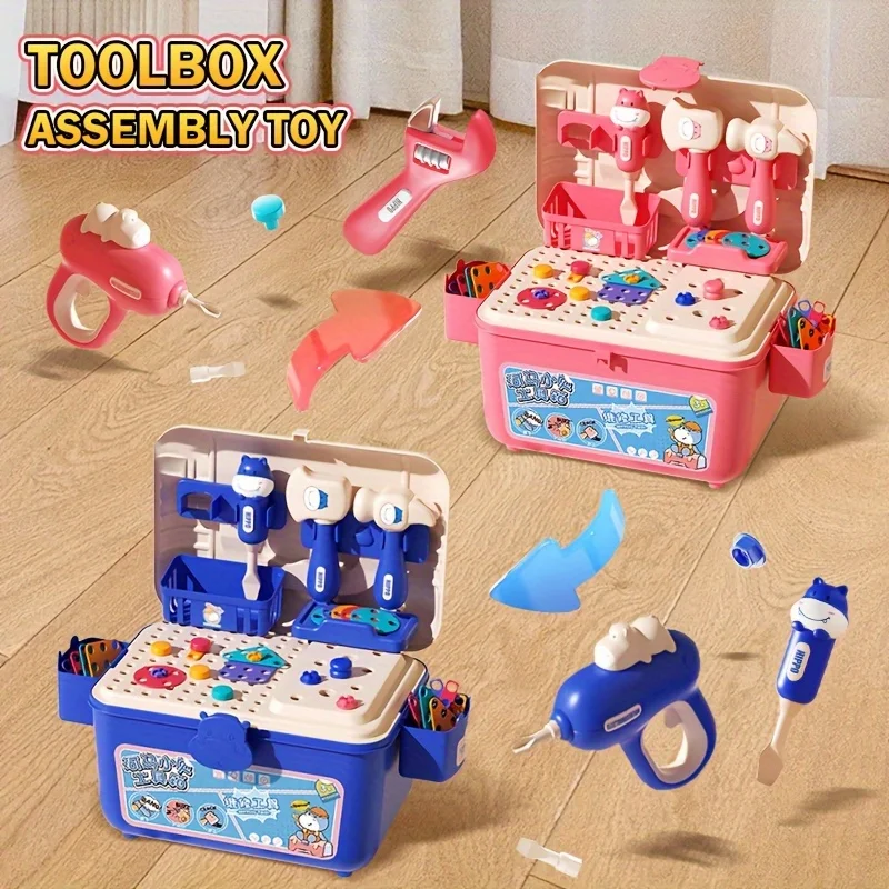 Repair Toolbox Toy Set Electric Toy Drill Bit Simulation Repair Electrical Work Box Mini Screw Drive Tool Birthday Holiday Gifts