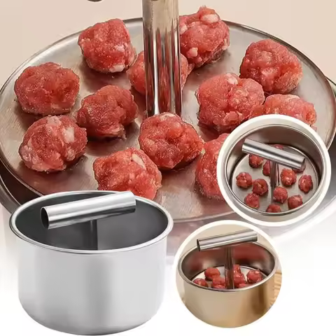 Easy-Use Manual Meatball Press, Stainless Steel Kitchen Tool for Quick, No-Mess Meatball &amp; Falafel Making