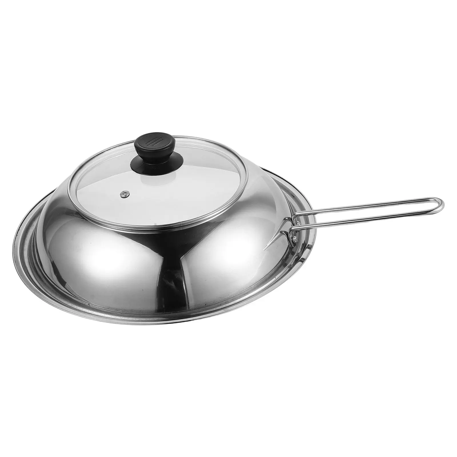 Stainless Steel Splash-proof Lid Foldable Anti Splatter Cast Iron Skillet Cooking Guard for Frying Pan Lids