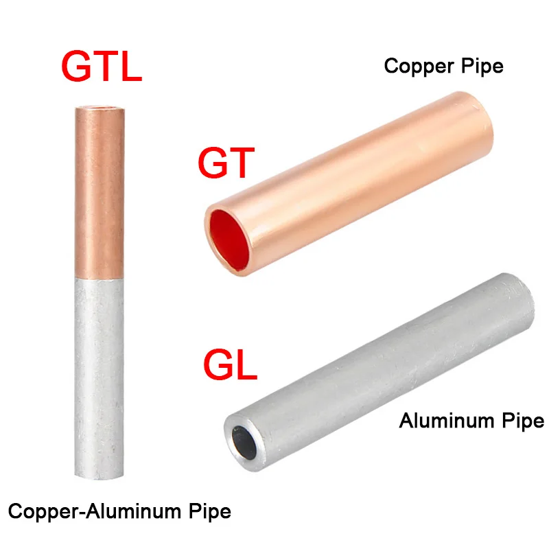 

GT GL GTL 10mm2 ~ 300mm2 Copper/Aluminum Wire Electrical Connecting Terminal Cable originally pure Copper Cable Connecting Pipe