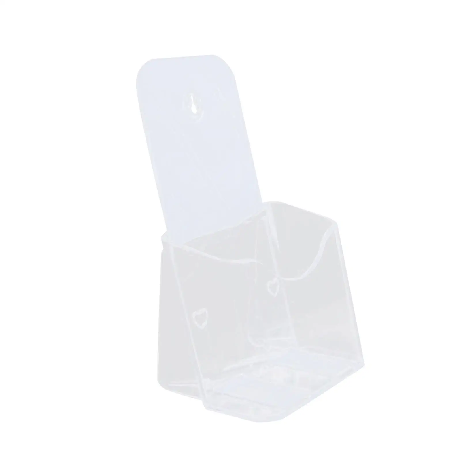 Acrylic Brochure Display Stand Slanted Back Non Slip Document Organizer Countertop Holder for Office Meeting Reception