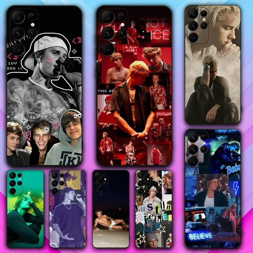 

J-Justins Singer B-Bieber Phone Case For Samsung S21,S30,S25,S22,S23,S20,S24,Fe,Lite,5G,Ultra,Plus Black Cover